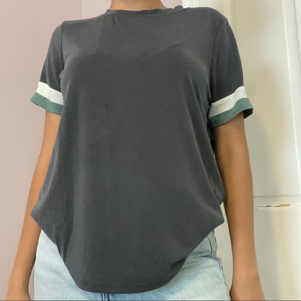 Gray Pink Rose t-shirt